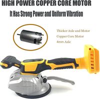 Machine de nivellement de carreaux par vibration, pour batterie 21V Max, outil vibrant portable sans fil pour carreleur avec 8 vitesses réglables, ventouse