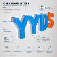 Letrero de Pared para Recepción de Oficina Corporativa, Letras Acrílicas 3D Retroiluminadas, Logotipo Profesional para Vestíbulo con Iluminación LED Personalizada