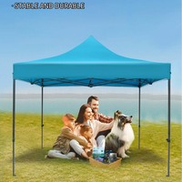 Carpa Plegable Cuadrada Resistente al Agua para Exteriores, con Logotipo Personalizado Disponible, Diseño Impreso, 3x3, de Poliéster para Interiores