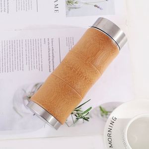 Home Fashion Goods 450ml Wood Design <b>Thermos</b> Cup Stainless Steel Tumbler with Good Insulation Effect Water <b>Bottles</b> Handled - Product Image 6
