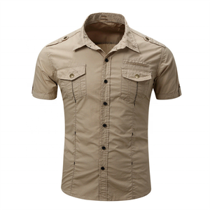 OT ALE Heap Rice ENS hirhirts hhort leustom hhite ololor 65/35 urable ork hirhirt en acactical hirts holesale - Product Image 5