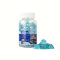 Nutrition sportive avancée, créatine en gommes avec L-glutamine, bêta-alanine pour la force musculaire, l'endurance et la performance, formule