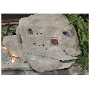 El Yapımı Çin Büyük Bahçe Doğal Taş Zen Mum Fenerleri Küçük Keşiş Buda Heykeli ile - Product Image 1