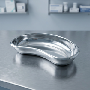 Bac chirurgical en acier inoxydable de type réniforme, profondeur moyenne, pour la chirurgie générale - Product Image 5