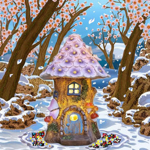 Solaire Champignon Maison Statue Résine Fée Jardin LED Décor Patio Cour Balcon Pelouse Figurine Lumière Solaire Lumières Extérieure Étanche - Product Image 4