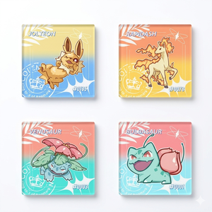 DL Custom Hand Painted Artboard Pokmon First Gen Anime Monster Jigsaw Table Game Fridge Magnets Home Decor Gift - Product Image 1