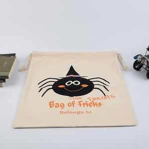 Bolsa de Halloween Personalizada con Cordón, Bolsa de Dulces para Truco o Trato, Bolsa de Regalo al por Mayor con Diseño de Calabaza y Araña para Decoración de Fiestas Infantiles - Product Image 3