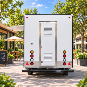 Chariot à Snacks Multifonctionnel Certifié CE, Remorque Mobile Carrée pour BBQ, Camion de Restauration pour Tacos, Frites, Burgers, Hot-dogs - Product Image 5