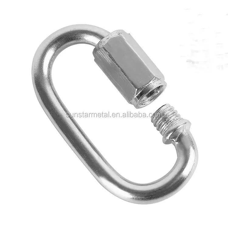 Heavy Duty D รูปร่างล็อคดูสแตนเลสสตีล CHAIN CHAIN สำหรับ carabiner เปลญวน