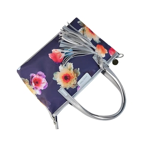 Bolso de hombro de lona de algodón portátil con estampado personalizado 3D de flores en relieve, estilo retro, gran capacidad, tipo bandolera - Product Image 3