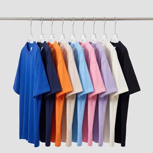 T-shirt à manches courtes en pur coton pour homme, coupe ample, respirant, couleur unie, vêtement décontracté d'été - Product Image 1