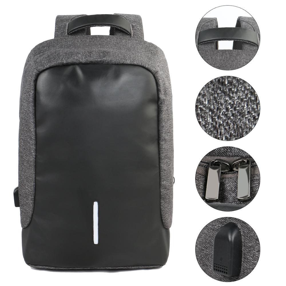 Durable Style Rétro Mode Jeunesse Voyage Ordinateur Portable Anti-vol Sac À Dos avec Port USB