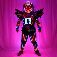 Traje de robot de armadura mecánica LED personalizado de EVA, títere gigante andante, traje de cosplay de coche transformable para bodas, TV, películas, festivales y espectáculos escénicos