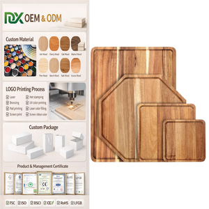 Planches à charcuterie en bois d'acacia massif, plateau de service en bois, planche à découper en acacia naturel, prix d'usine, blocs de découpe - Product Image 1