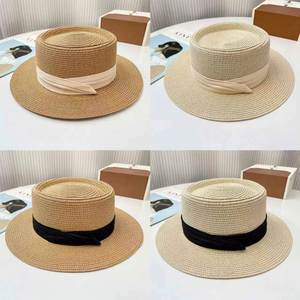 2025 New Women Summer Outdoor Seaside <b>Sunscreen</b> Straw Hat Bow Beach Woven Sun Boater Hat - Product Image 2