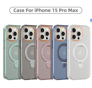 명확한 자기 안전 무선 충전 자석 아크릴 휴대 전화 케이스 아이폰 12 13 14 15 16 17 프로 맥스 커버 - Product Image 2