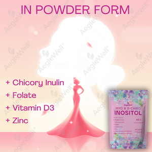 Aegelwell Myo-Inositol &amp; D-Chiro Inositol <strong>Supplement</strong> Powder 40:1 Ratio Plus Folate and Vitamin D Support Women Healthy - Product Image 3