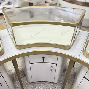 Cao cấp cong vàng trang sức hiển thị bảng sang trọng Vòng Kính Boutique đồ trang sức hiện đại cửa hàng truy cập Showcase cho cửa hàng đồ trang sức - Product Image 4