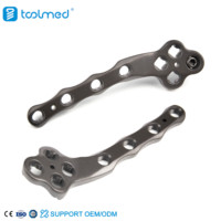 Plaque de blocage TPLO TOOLMED 3,5 mm en titane, implant orthopédique certifié CE pour le plateau tibial en chirurgie vétérinaire