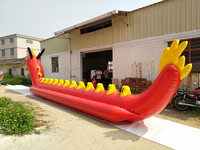 Jeux de sport aquatique fous bateau-dragon gonflable bateau banane remorquable gonflable à vendre équipement de jeu aquatique divertissements