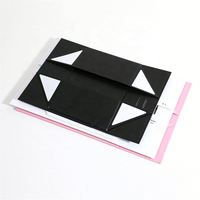 Vente en gros d'emballage de boîte-cadeau A4 personnalisé à fermeture magnétique profonde avec mousse grandes boîtes de papier cadeau en carton noir de luxe