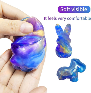 Œufs de Pâques en slime Galaxy, jouets anti-stress pour enfants, garçons et filles, remplisseurs de paniers de Pâques, cadeaux et faveurs de fête - Product Image 3