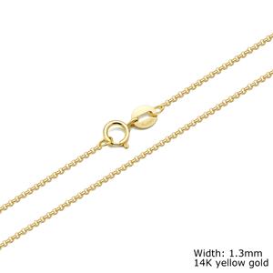 מכירה לוהטת אמיתי זהב Au585 אמיתי זהב בלצ 'ר שרשרת מוצק טהור 14k זהב רולו שרשרת תכשיטים סיטונאי שרשרת - Product Image 5