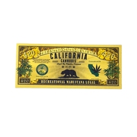 2026 Uang Kertas Cannabis Amerika Edisi Terbatas Berlapis Emas 24K untuk Koleksi
