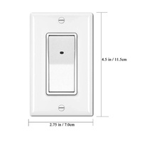 Interrupteur à bascule Hooanke homologué ETL, 3 voies, 15A, 120VAC, norme américaine, interrupteur mural pour éclairage, OEM ODM disponible