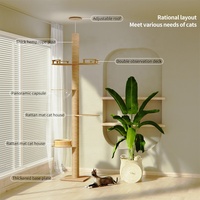 Grattoir en sisal grimpant pour gros chat sol au plafond chat condo maison multi-niveaux plafond tour arbre à chat