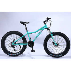 Vélo à pneus larges Shenghong SHF07 avec cadre en fibre de carbone, roues de 20/24/26 pouces, 21 vitesses, fourche à suspension, freins à disque, largeur de pneu de 4,0 pouces - Product Image 2