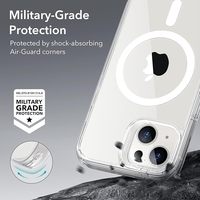Coque de téléphone transparente magnétique à chargement sans fil pour iPhone 17 16 15 14 13 12 11 ProMax Mini X XR XS 7 8 Plus