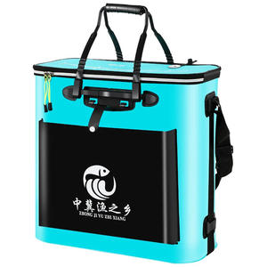 Seau de pêche pliable en EVA moulé en 3D Zhong Ji Yu Zhi Xiang, conteneur pour poissons vivants multi-usages avec poignée supérieure, unisexe - Product Image 1