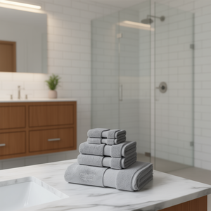 Db <b>Bath</b> <b>Towel</b> <b>Set</b> 6 Piece 100 Cotton Quick Dry Jacquard Solid Color For Home - Product Image 2