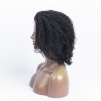 Vente en gros de cheveux humains brésiliens bruts de qualité 11A, demi-perruque naturelle noire afro bouclée crépue 4C, demi-perruques 3 en 1 pour femmes