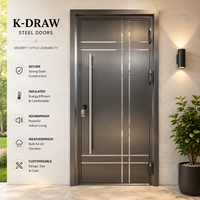 Porte de sécurité moderne, porte de villa de luxe, porte extérieure en acier inoxydable avec taille, couleur et design personnalisés