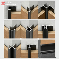 Moulure décorative murale en alliage d'aluminium pour finition de lambris