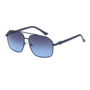 Lunettes de soleil rétro personnalisées à double pont pour hommes, monture carrée en métal, protection UV400, style Instagram - Product Image 4