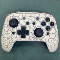 Manette de jeu sans fil Burst Crack pour Nintendo Switch/Lite/Oled Manette de jeu sans fil à émission de lumière pour Nitendo Switch