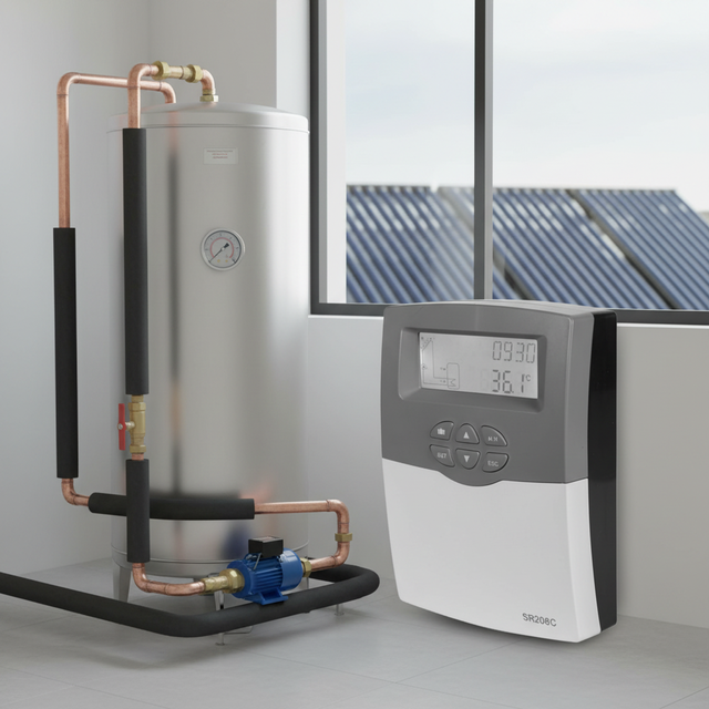 SR208C Solar Controller for Split Pressurized Solar Hot Water Heater System with Automatic Temperature Control