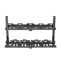 Organisateur de chemin de câbles extensible sans perçage Support de gestion de fil flexible avec double niveau