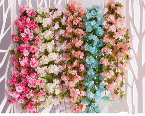 S02242 Fiori Artificiali Decorativi Pendenti in Vendita, Decorazione Interna Quotidiana, Fiori Artificiali Pendenti <span class=keywords><strong>di</strong></span> Ciliegio in Fiore - Product Image 6