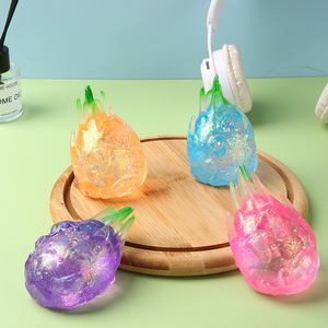 Jouet anti-stress Dragon Fruit, design minimaliste transparent, gadget frais à tirer et à presser pour une relaxation parfaite - Product Image 2