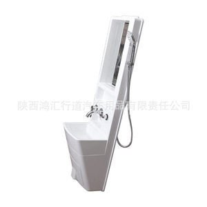 Meuble de salle de bain pour camping-car avec lavabo intégré en acrylique et douchette, accessoires intérieurs étanches - Product Image 4