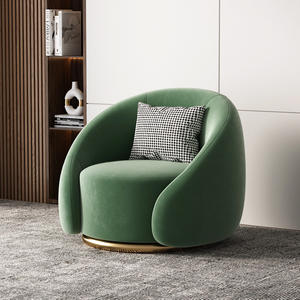 Canapé design de style vintage français, simple, pour maison compacte, bureau et chambres, <span class=keywords><strong>chaise</strong></span> pivotante moderne, canapé rond simple - Product Image 5