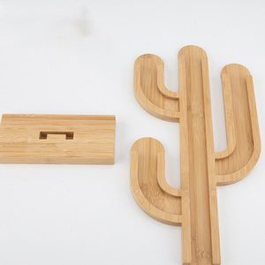Soporte para Cápsulas de Café con Forma de Cactus de Bambú, Organizador Decorativo de Cápsulas, Soporte para Oficina, Cocina, Cafetería, Venta al por Mayor, Logotipo Personalizado OEM - Product Image 5