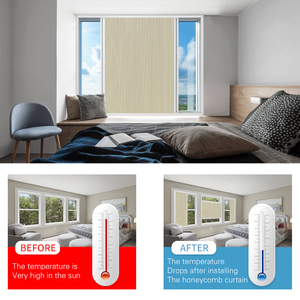 Persianas Celulares Térmicas con Filtro de Luz ZSHINE, Persianas de Panal Manuales con Marco, Persianas Inalámbricas para Ventanas, Pantalla Personalizable - Product Image 4