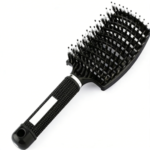 Cepillo Desenredante para Cabello de Mujer, Precio de Fábrica, Herramienta de Estilismo para Salón, Peine de Dientes de <span class=keywords><strong>Bambú</strong></span> Curvo y Ventilado para Extensiones - Product Image 4