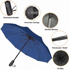 Wholesale Full <b>Automatic</b> Open Business Gifts Man Woman Durable Compact Portable Custom Logo 3 Folding <b>Umbrella</b> For The Rain - Product Image 3