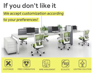 Trung Tâm Cuộc Gọi Thương Mại Bàn Gỗ Nội Thất Mô Đun Hiện Đại Bàn Văn Phòng Bàn Làm Việc - Product Image 6